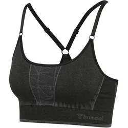 hummel hmlMT ENERGY Seamless Sport-Top Damen black/asphalt melange L