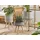 Beliani Runder Blumenbehälter Ø 25 x 55 cm Hellgrau