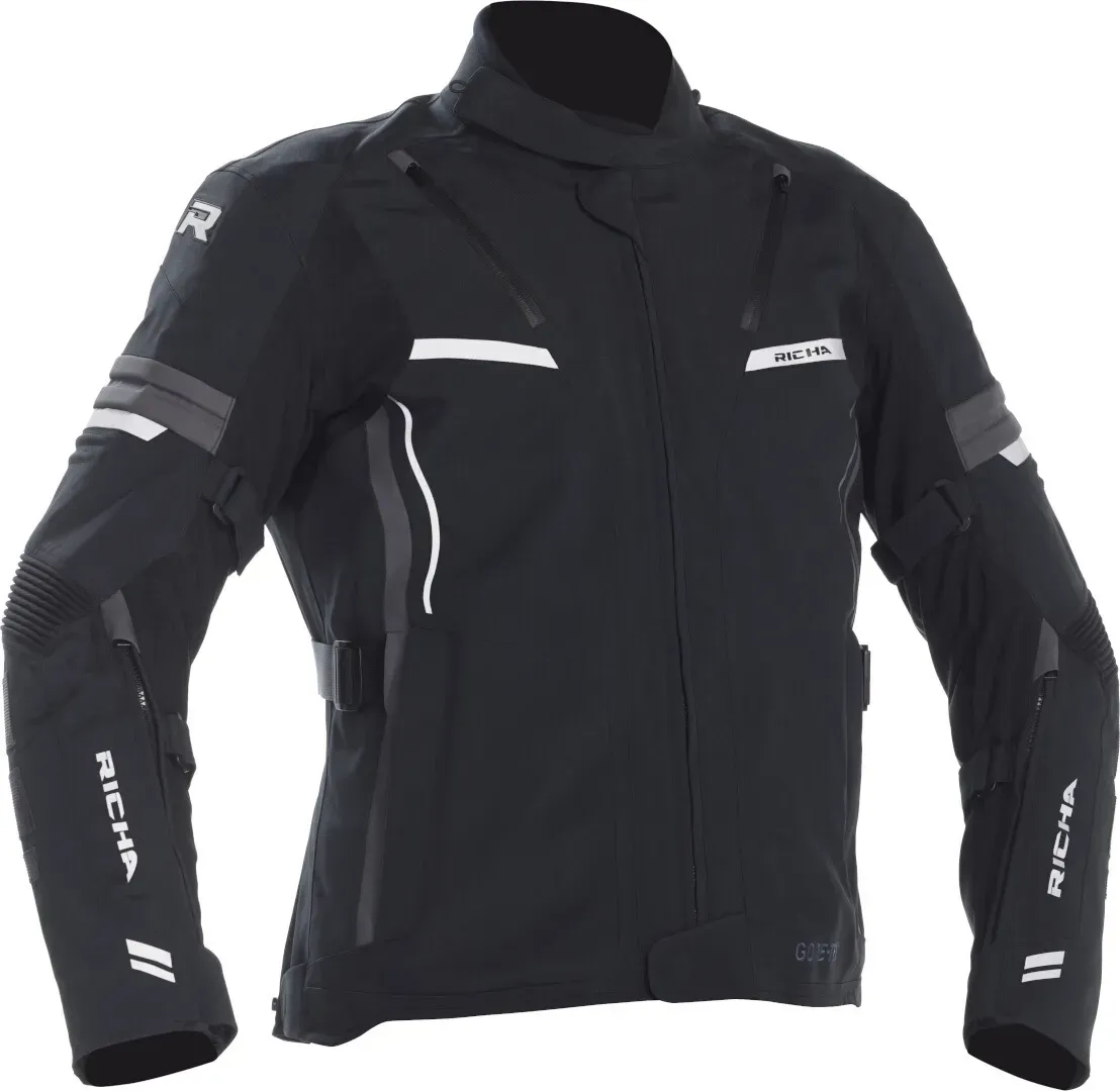 Richa Arc Gore-Tex waterdichte motorfiets textiel jas, zwart, 4XL Voorman