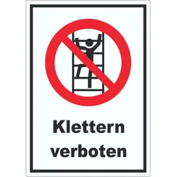 Aufkleber Klettern verboten A9 (37x52mm)