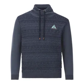 Jan Vanderstorm Rundhalspullover Blau 4XL