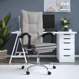 vidaXL Bürostuhl mit Liegefunktion Polyester Taupe