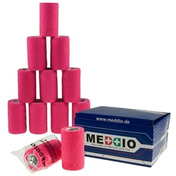 meDDio Pferdebandage 12 Haftbandagen Größe+Farbe wählbar, pink energy rosa 10 cm