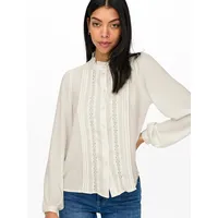 Jdy Jdyellis L/S LACE SHIRT WVN Noos Langarmbluse, weiß 38, EU