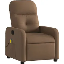 vidaXL Massagesessel Braun Stoff 144 x 77,5 x 0 cm Braun mit Fernbedienung