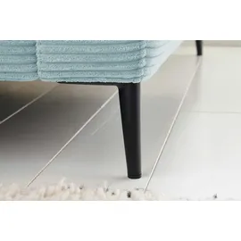 KAWOLA Ecksofa Cara Cord Recamiere links hellblau