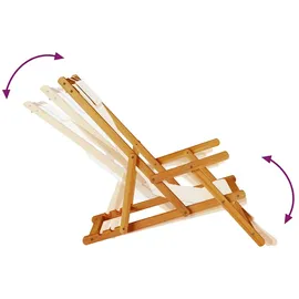 vidaXL Gartenstuhl 20 x 96 x 96 cm creme 1 St.