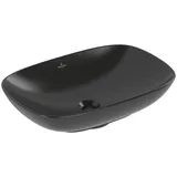 Villeroy & Boch Loop & Friends Aufsatzwaschtisch 560 x 380mm - Pure Black CeramicPlus