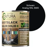 Contura Bootslack 500ml. Farbig Glänzend Yacht- Buntlack Metall Holz GFK Holzlack Schiffslack RAL Boot Farblos - Schwarz RAL 9005 Analog - Schwarz