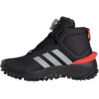 adidas Fortatrail Shoes Kids BOA Schuhe-Hoch, core Black/Silver met./Bright red, 38 EU