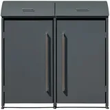 Westmann Mülltonnenbox Moderna 2 x 240 l Anthrazit 83 cm x 139 cm x 135 cm