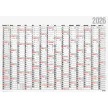 Glocken Plakatkalender 98x68,5cm Weiß 2026