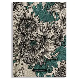 Matabooks Notizbuch Chrysanthemum A5 blanko farbig
