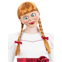 Smiffys Kostüm-Perücke Annabelle Perücke, Authentische Perücke der gruseligen Puppe aus dem Horrorfilm orange