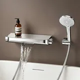 doporro Badewannenarmatur Thermostat Silber