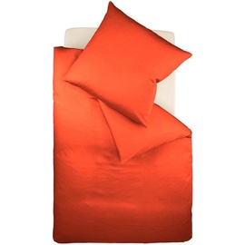 fleuresse Bettwäsche »Colours«, in weicher Interlock Jersey Qualität aus 100% Baumwolle, Bett- und Kopfkissenbezug mit Reißverschluss, STANDARD 100 by OEKO-TEX® zertifiziert, rot