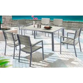 Garden Pleasure Sitzgruppe Olivia, anthrazit Holz, Metall, 5-teilig