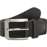 Babista Herren Stretchgürtel Leder/Polyester/Viskose/Elasthan Dunkelbraun 130