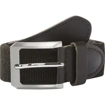 Babista Herren Stretchgürtel Leder/Polyester/Viskose/Elasthan Dunkelbraun 130