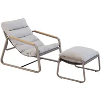 Oviala Garten-Relaxsessel 72 x 77 x 91 cm taupe