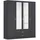 Rauch Kleiderschrank GAMMA 181 x 210 x 54 cm Grau