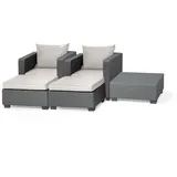 KETER Allibert Salta Gartenmöbel Set | mit Gartensessel und Esstisch | Outdoor Gartenlounge