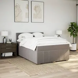vidaXL Boxspringbett 140 x 200 cm Taupe