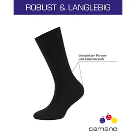 CAMANO Soft Originals Bio-Baumwolle Crew Socken Kinder 0005 - black 39-42, schwarz, Baumwolle, 23% Polyamid, 1% Elasthan, uni, Socken Socken,
