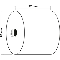 Exacompta Kassenrolle 5770120V 57mmx40m 10 Stück