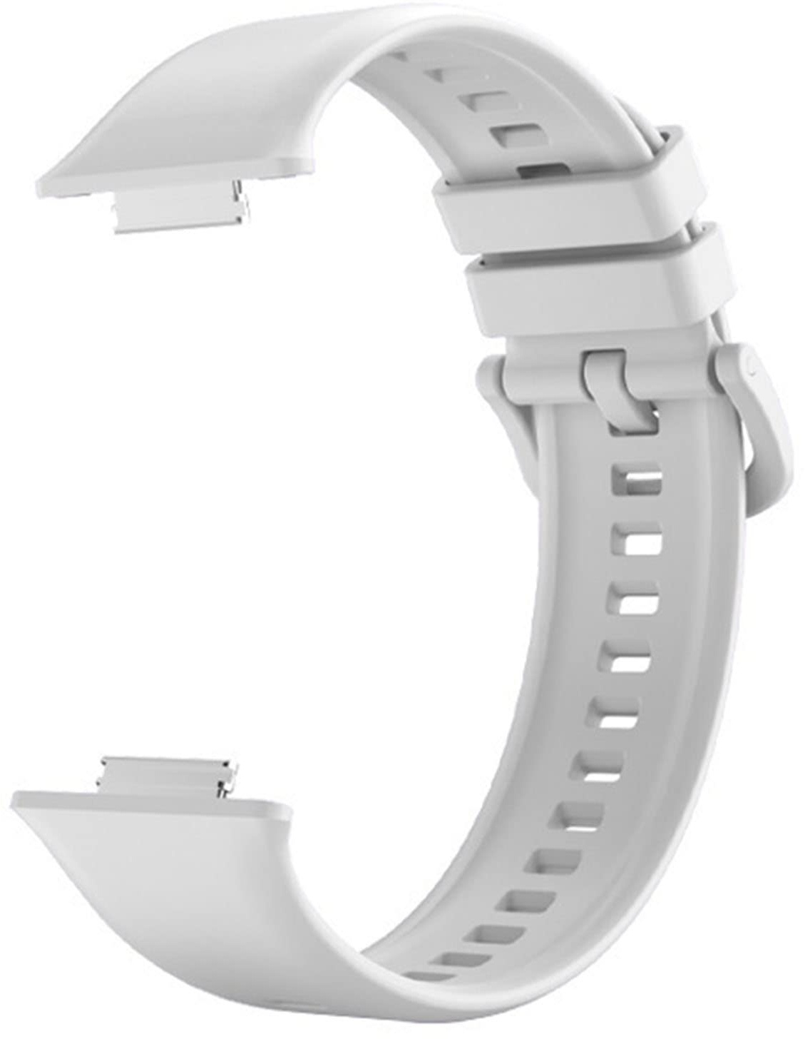 Band Kompatibel mit Huawei Watch Fit 2, Ersatz-Silikon-Smartwatch-Armband, Verstellbares Uhrenarmband für Watch Fit 2, Leicht zu Reinigen (Weiß)