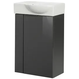 Fackelmann Waschbeckenunterschrank 44 x 60 x 24,3 cm Anthrazit