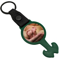 Foto Einkaufswagenlöser fichtennadelgrün Schlüsselanhänger personalisierbar mit Wunschfoto Wunschbild als Geschenk Geschenkidee