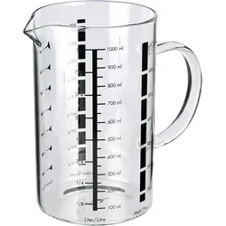 KÜCHENPROFI Messbecher 1,0 Liter aus Borosilikatglas mit Griff