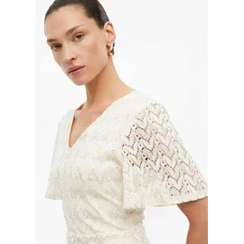 s.Oliver Midikleid Ajourmuster Beige 34