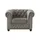 S-Style Chesterfield Sessel Cleo Blink Samt 104 x 72 x 0 cm Grau