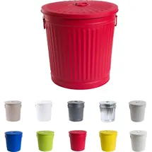 Jinfa Ascheeimer Metall Ø 21,5 cm 7 l rot