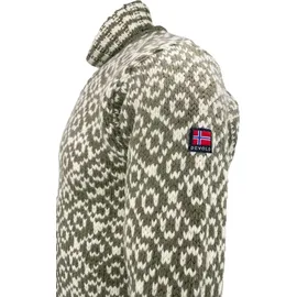 Devold of Norway Svalbard Wool High Neck Olive/Offwhite M