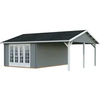 Palmako Gartenhaus Irene 19,0+16,2 m2 - 44mm naturbelassen