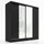 A&J MöbelLand Schwebetürenschrank SOLO 200 x 215 x 59,5 cm Schwarz