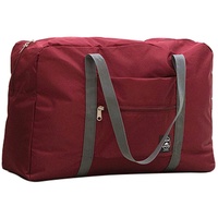 Oce180anYLV Faltbare große Reisetasche Gepäck Aufbewahrungstasche wasserdichte Reisetasche Tasche Wine Red