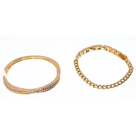 Excellanc Geschenkset Damen Uhr Gliederarmband Armreif Armband roségoldfarbig 1800218