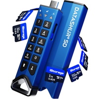 iStorage IS-FL-DSD-256-SP Externer Speicherkartenleser Blau IS-FL-DSD-256-SP USB-C® 3.2