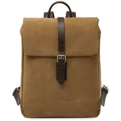 Castelijn & Beerens Veneto Business-Rucksack RFID Schutz Leder 39 cm Laptopfach taupe