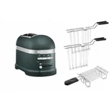 KitchenAid Artisan Toaster 5KMT2204 inkl. Brötchenaufsatz + Sandwichzange pebbled palm