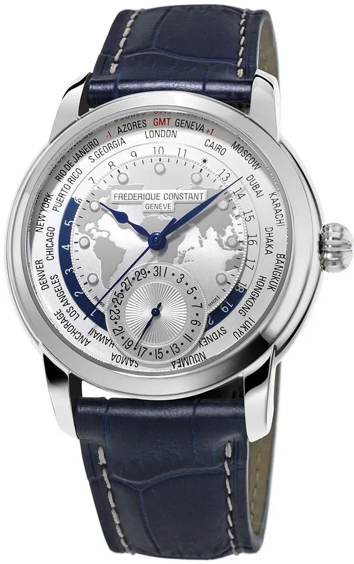 FREDERIQUE CONSTANT Manufacture Worldtimer FC-718WM4H6 - 42 - Silber