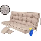 HobbyGarden Bankauflage 120 x 50 x 5 cm beige 2 St.