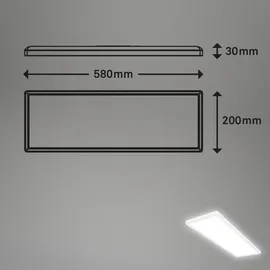 Briloner LED Panel 1 eckig 58x20x3 cm