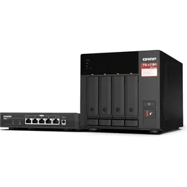 QNAP TS-h1677AXU-RP-R7 Leergehäuse Schwarz