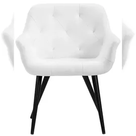 CLP Esszimmerstuhl Langford weiß/Kunstleder