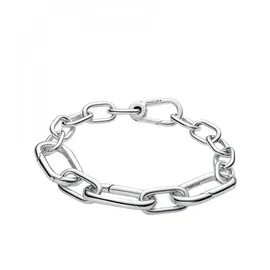 Pandora Auffälliges Gliederketten-Armband aus Sterling-Silber, ME Kollektion, Länge: 17,5 cm,